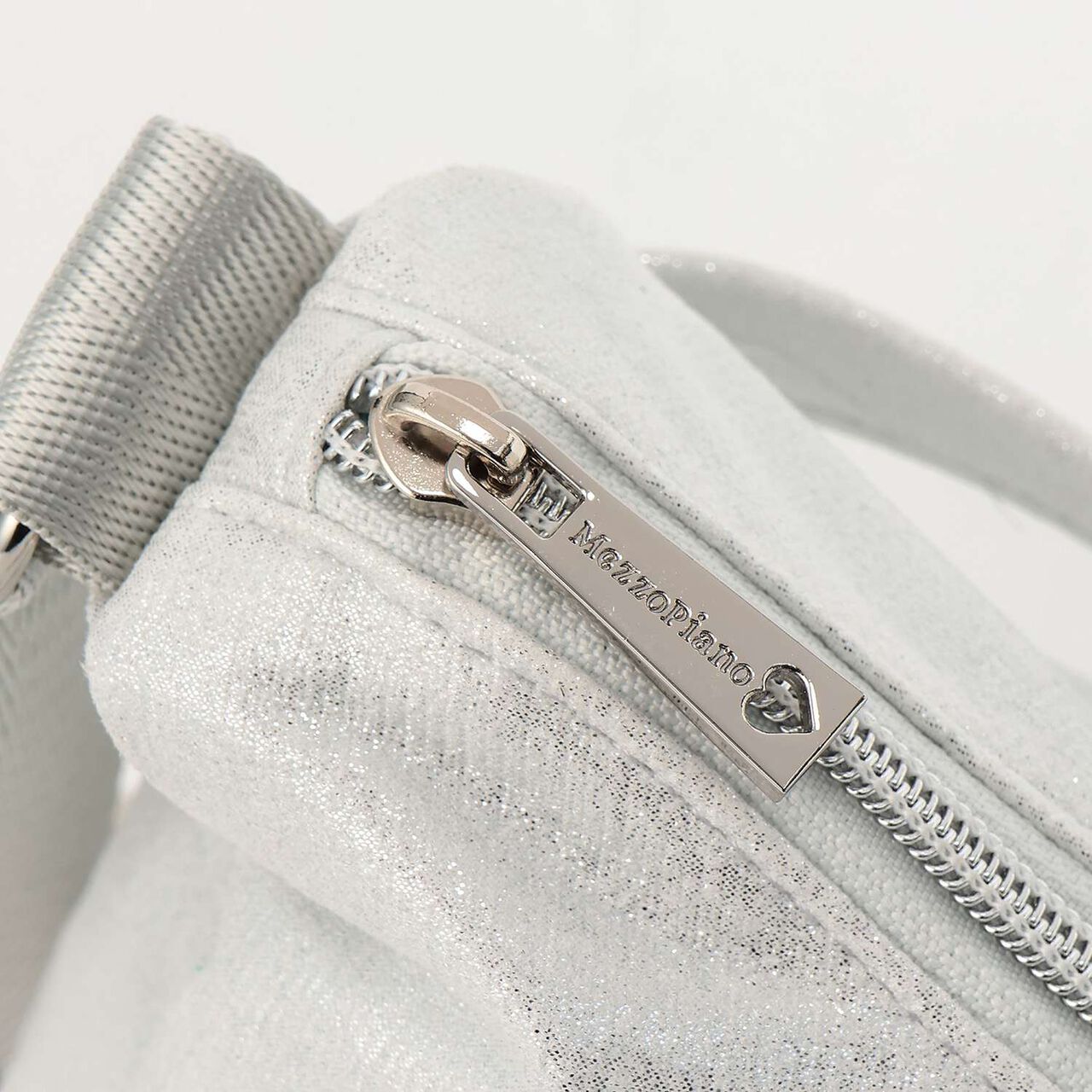 Sparkling Ribbon Flap Shoulder Bag with Pouch,Silver, large image number 3