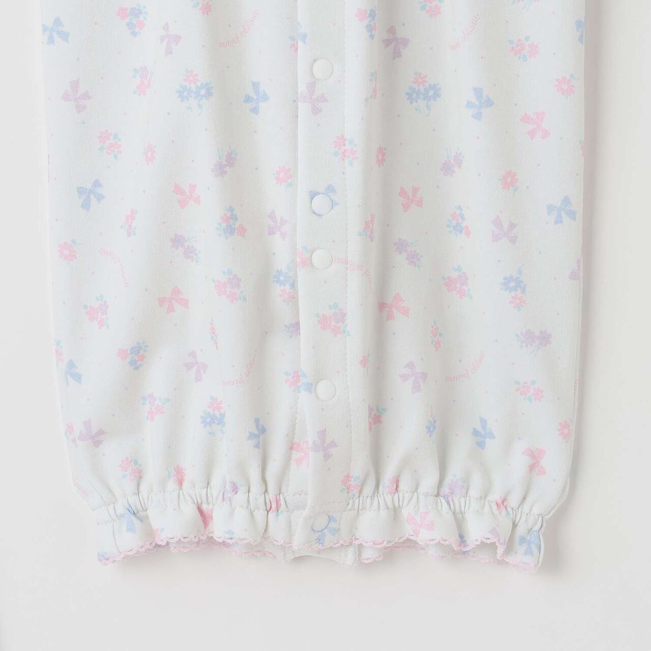 [Box Included] Flower Ribbon Pattern 2 WAY All-in-One & Bib Set,Light pink, large image number 7