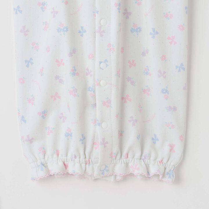 [Box Included] Flower Ribbon Pattern 2 WAY All-in-One & Bib Set,Light pink, medium image number 7