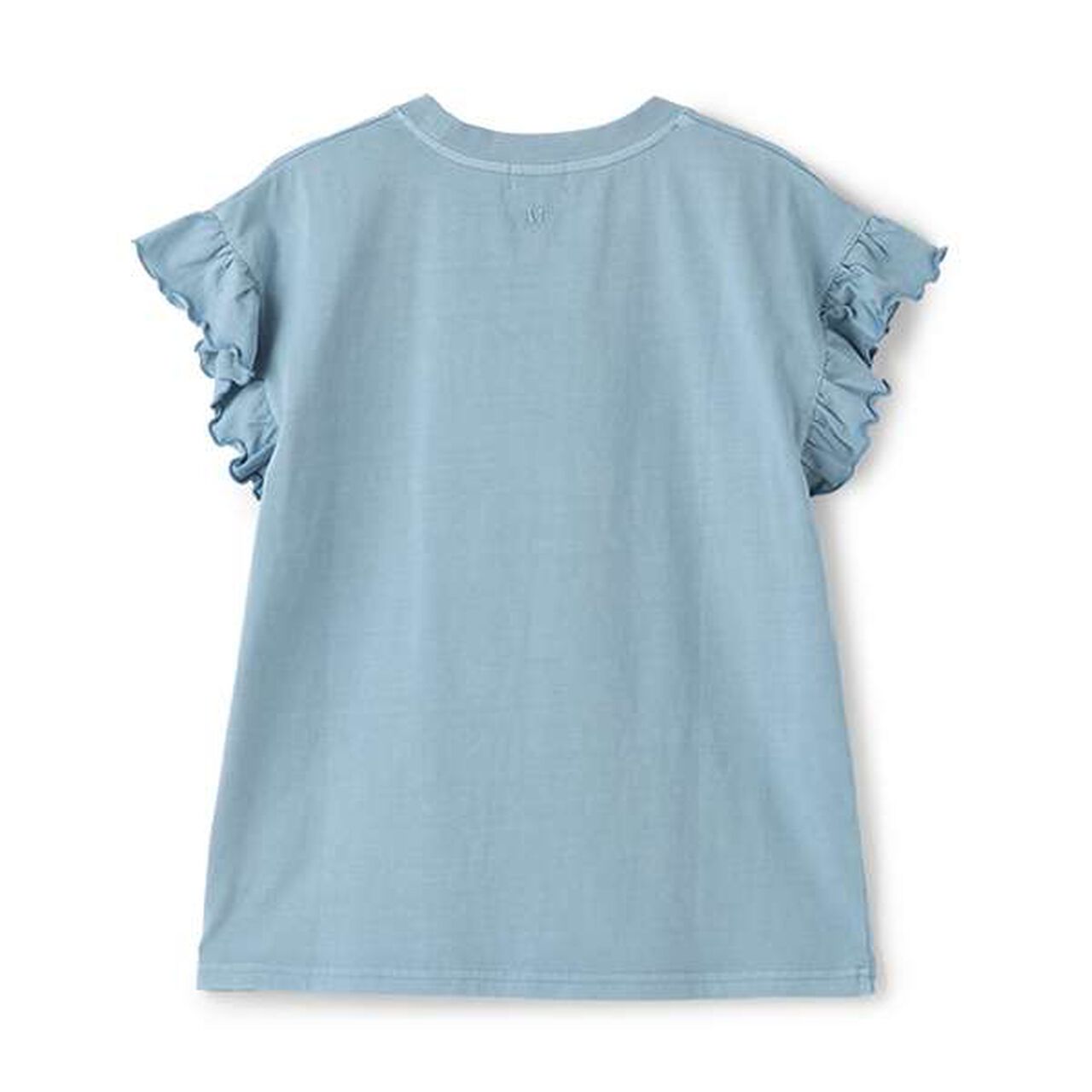 [AMI] Sleeve Frill Pigment T-Shirt,Sax blue, large image number 1