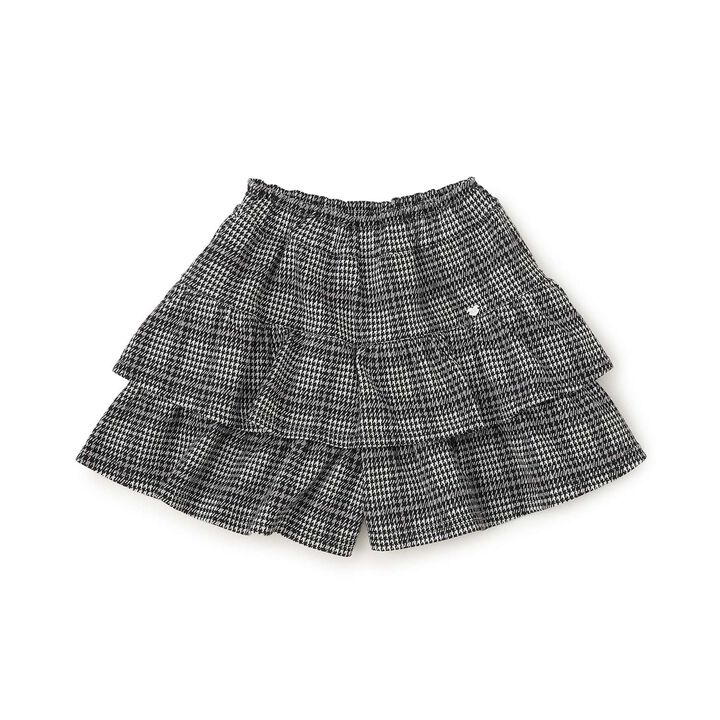 Checkered Jacquard Tiered Culotte Skirt,, medium