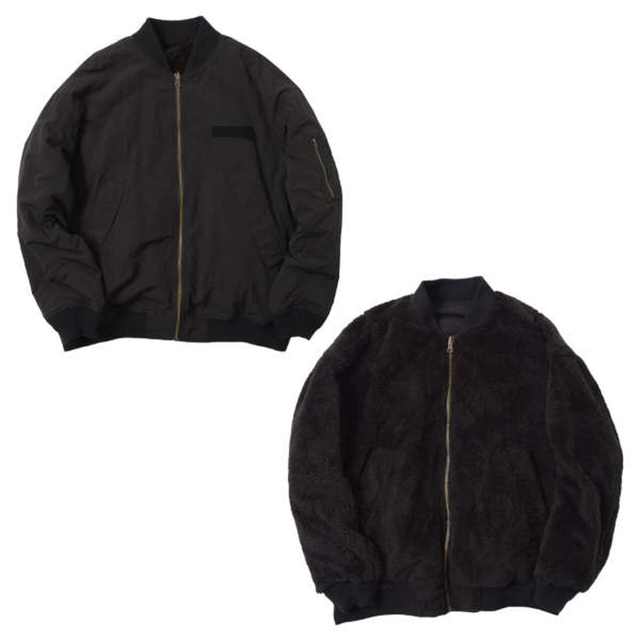 Reversible MA-1 Jacket,Black, large image number 0