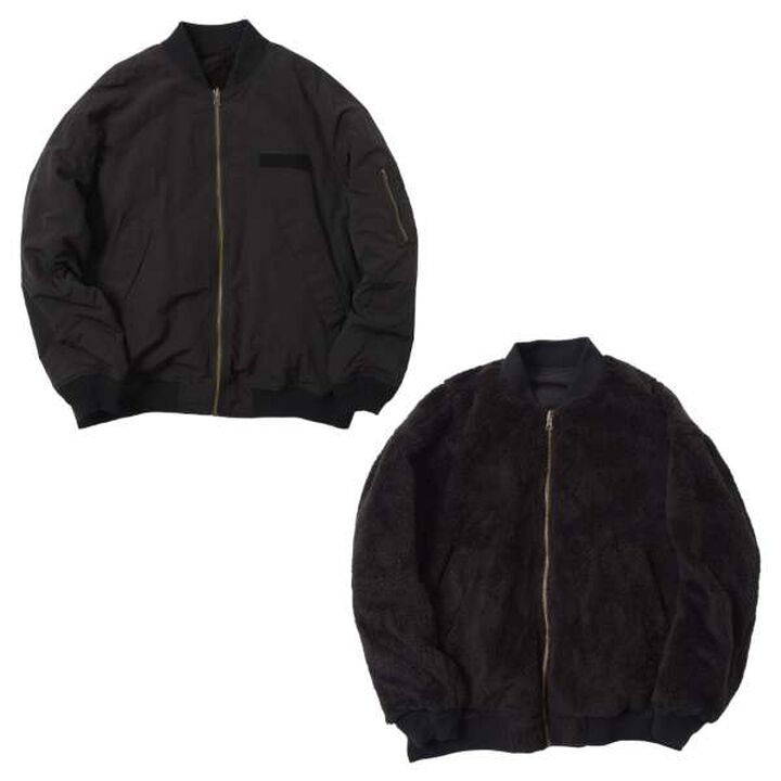 Reversible MA-1 Jacket,Black, medium image number 0