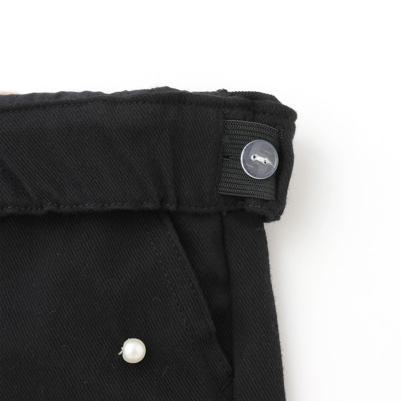 Pearl-Embellished Cut Pants,Blue, large image number 7