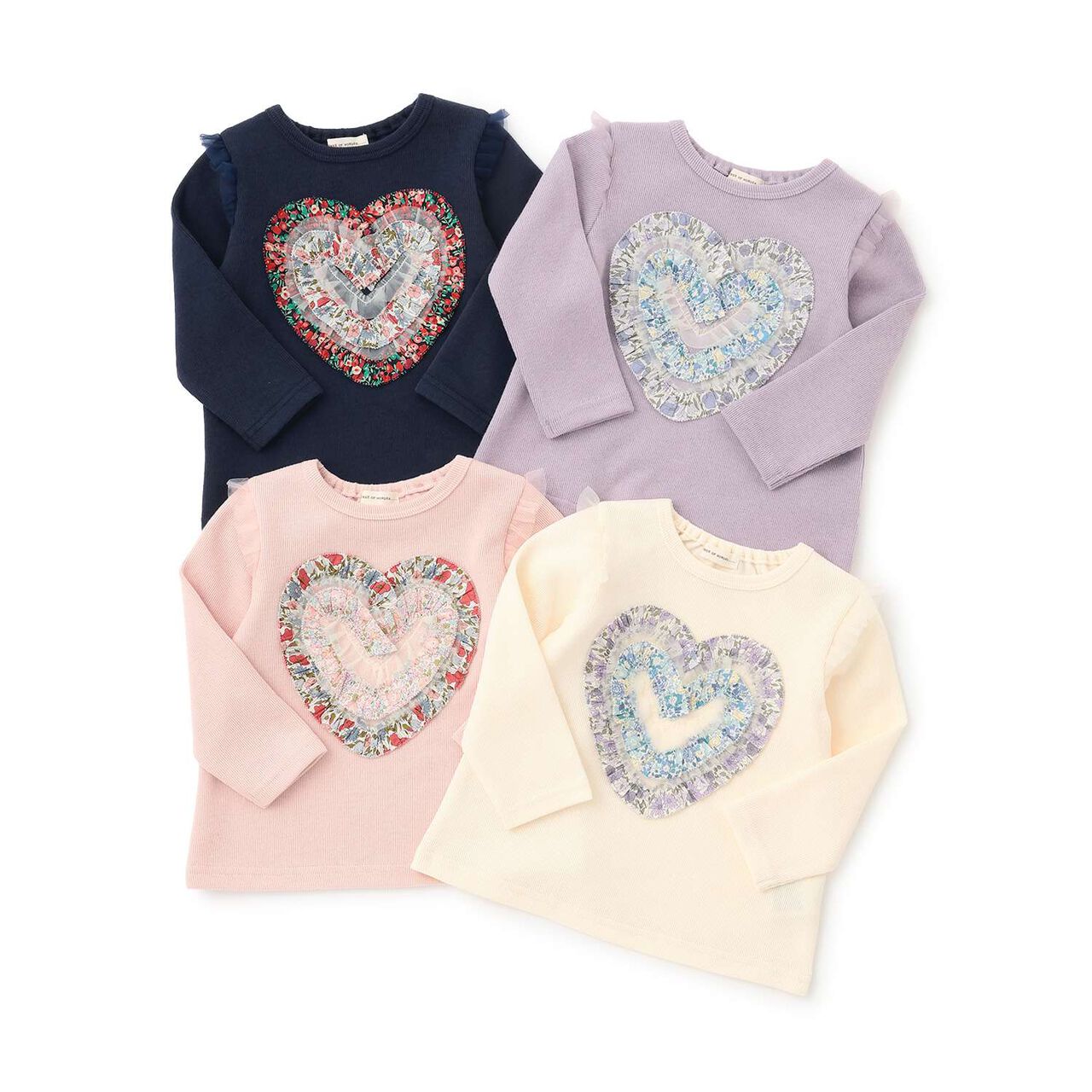 Liberty Heart Frill Sweatshirt,Pearl white, large image number 9