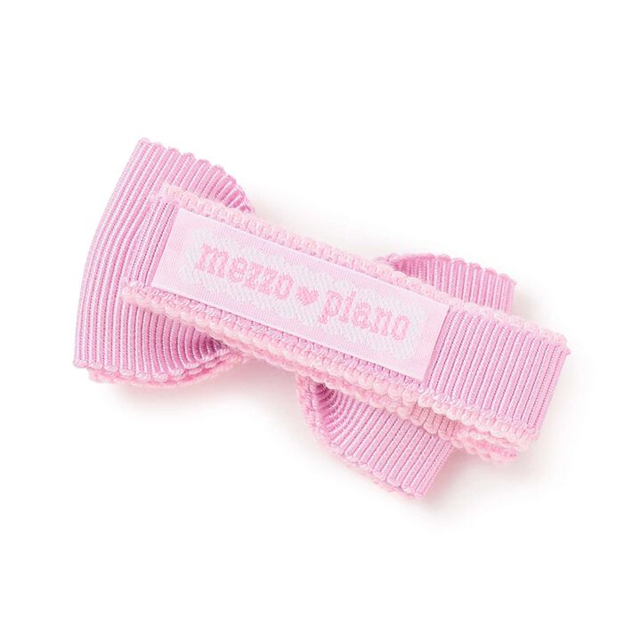 Flower Ribbon Hair Clip [Made in Japan],Light pink, medium image number 1