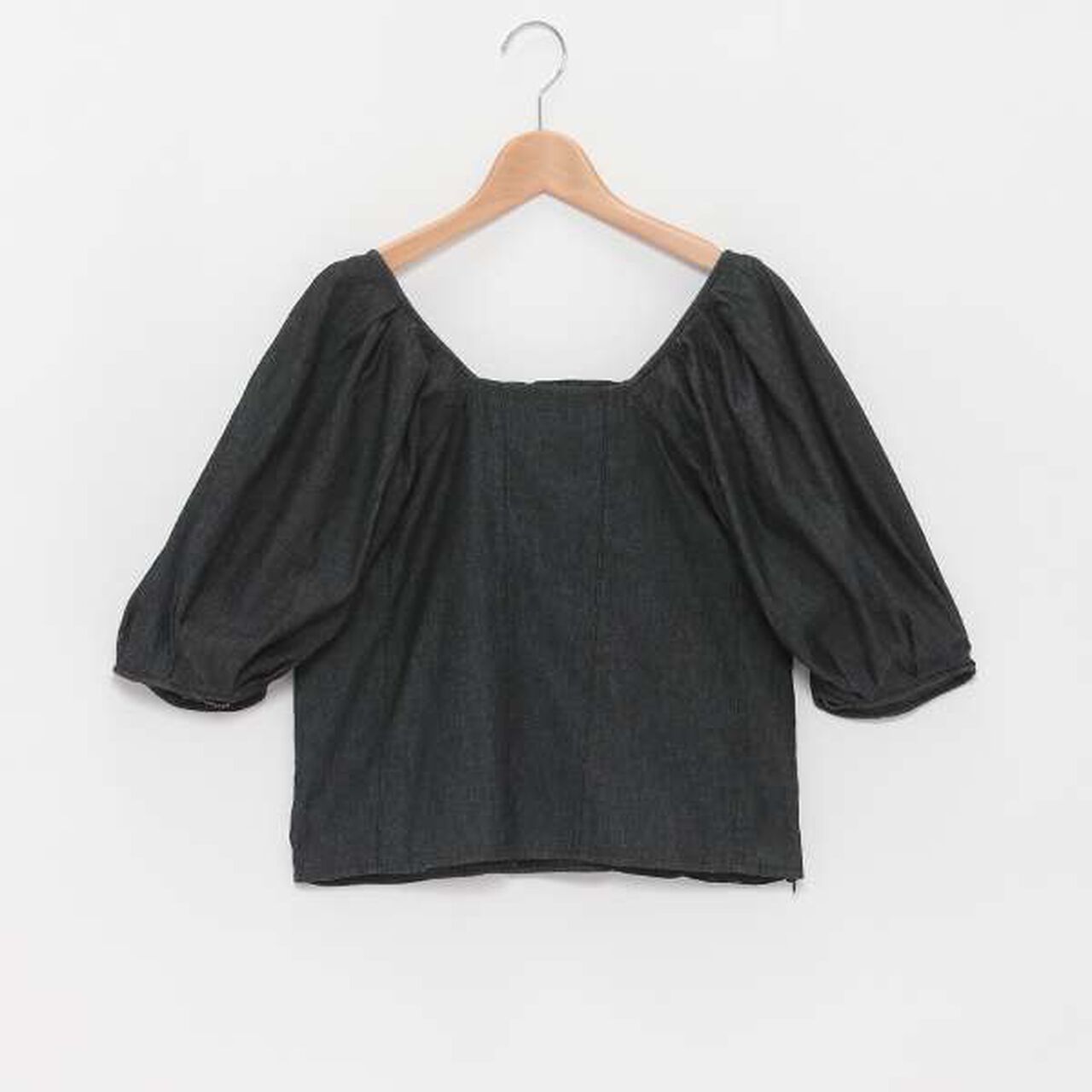 [LADIES] Balloon Sleeve Denim Tunic,Off white, large image number 10