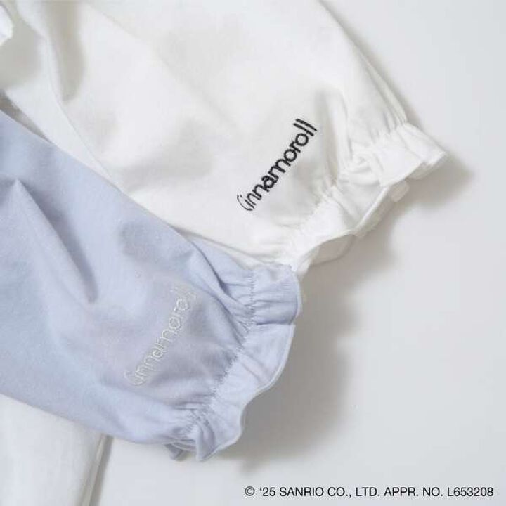 [Sanrio] Soft Cotton Cinnamoroll & Kuromi Assortment Embroidered 5-Sleeve T-Shirt,Off white, medium image number 23