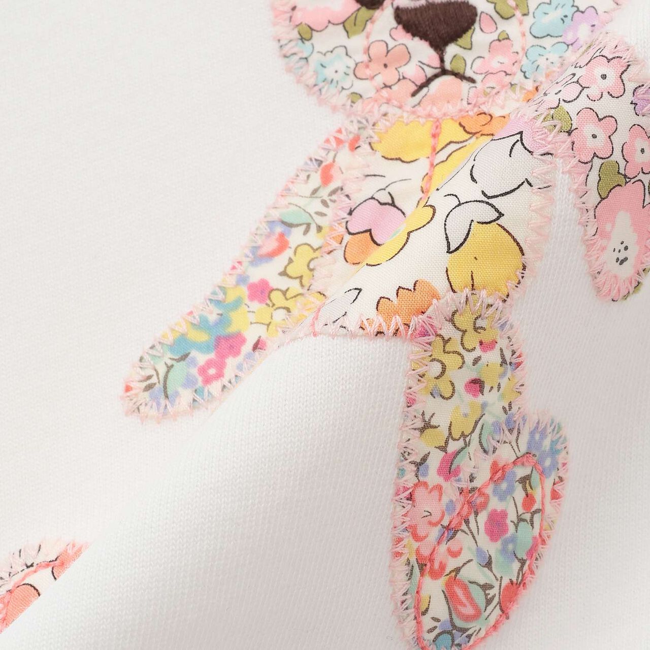 Liberty Rabbit & Bear Appliqu&eacute; 2WAY Romper,Pearl white, large image number 8