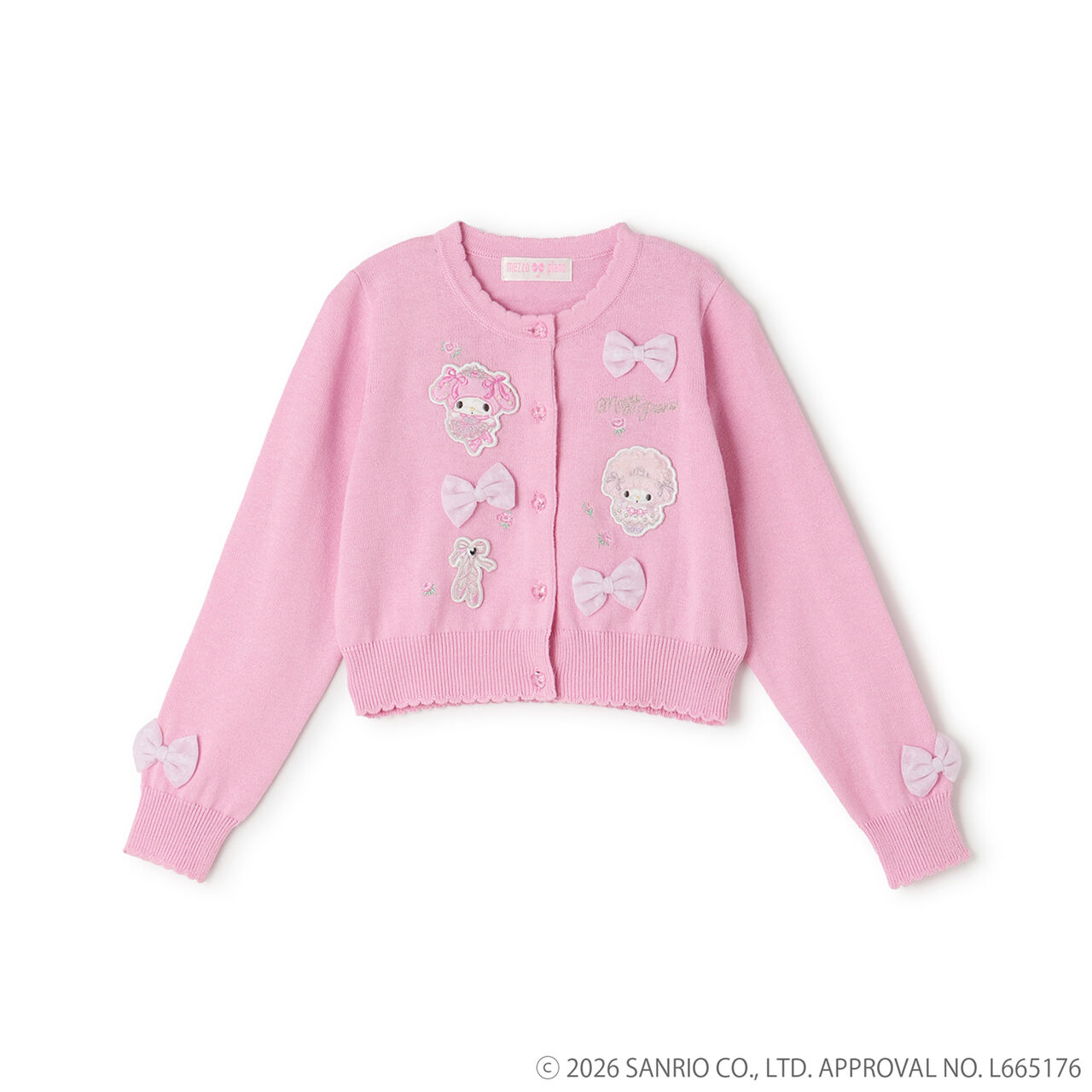 My Melody / My Sweet Piano Cardigan,Light pink, large image number 1