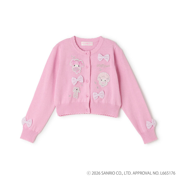 My Melody / My Sweet Piano Cardigan,Light pink, medium image number 1