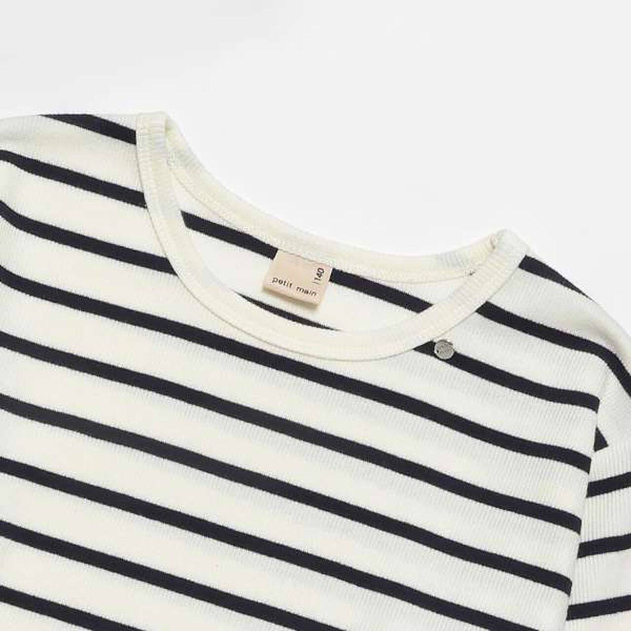 [Link] Ribbon Peplum Long T-Shirt,Lavender, large image number 2