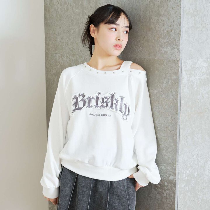[LTXC/Cotton 100%] One-Shoulder Pullover,Black, medium image number 2