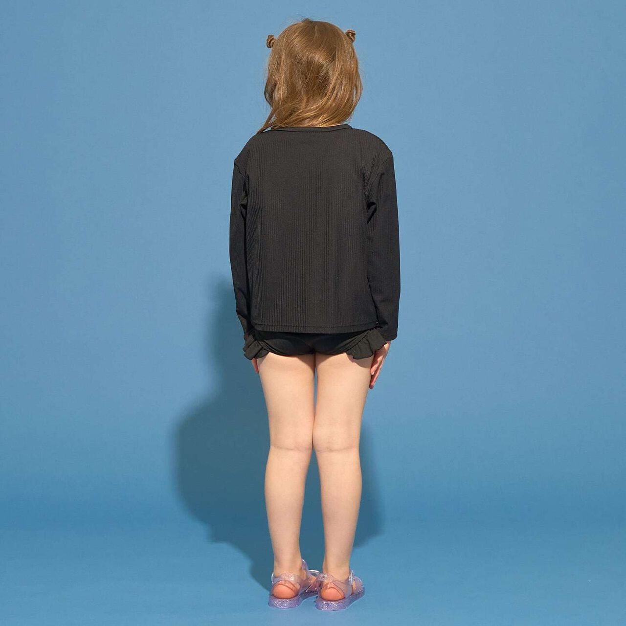 [SWIM] [UV Protection] Rash Guard Cardigan with Ribbon,Sax blue, large image number 17