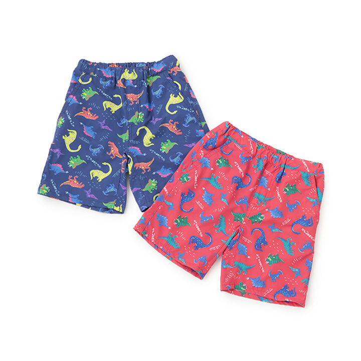 Amphibious Dinosaur All-Over Pattern 5-Shorts,Navy, medium image number 8