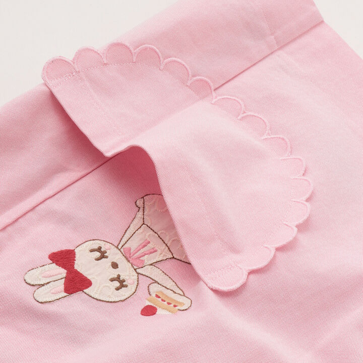 All-Over Pattern Lawn &times; Chambray Reversible Jumper Skirt,Blue, medium image number 8