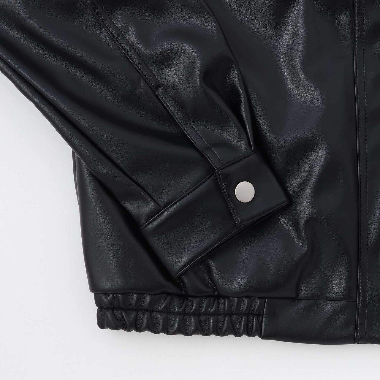 Link Faux Leather Jacket,Beige, large image number 8