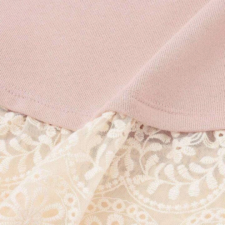 Tulle Lace Hem Tunic,Pink, medium image number 9
