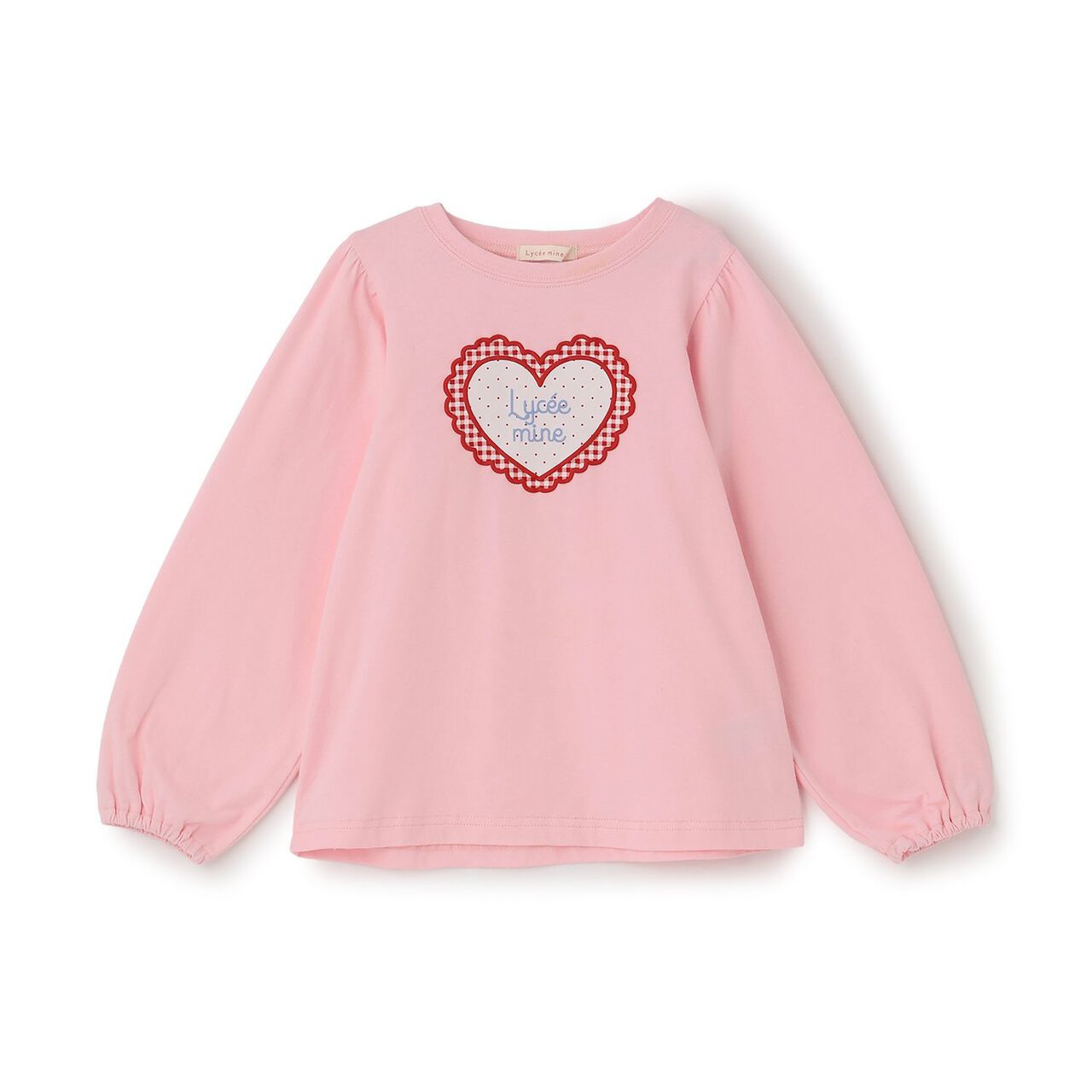 Quick-Dry UV Heart Print Puff Sleeve T-Shirt [Lycee Mine Ballet Series],Lavender, large image number 2