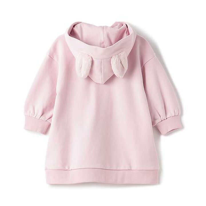 Animal Motif Hoodie One-Piece Dress,Lavender, medium image number 1