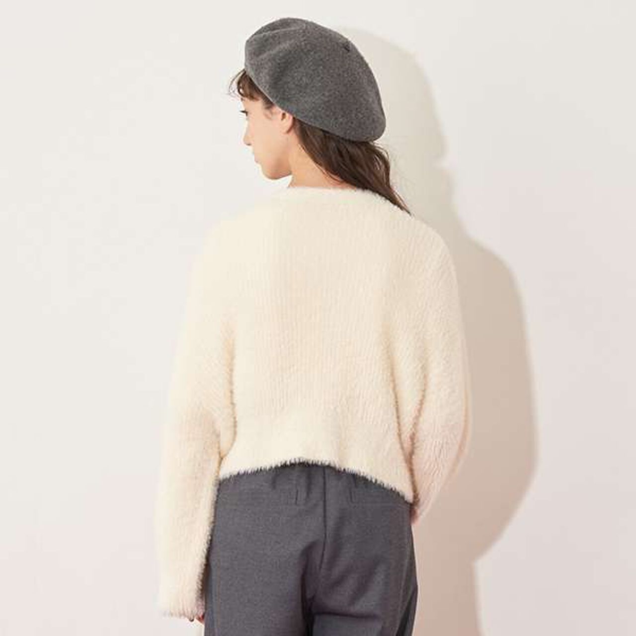 [AMI] Shaggy Cardigan &times; Long Sleeve T-Shirt Set,Light blue, large image number 6