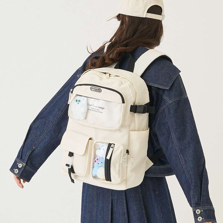 Casual Backpack with Charm,, medium