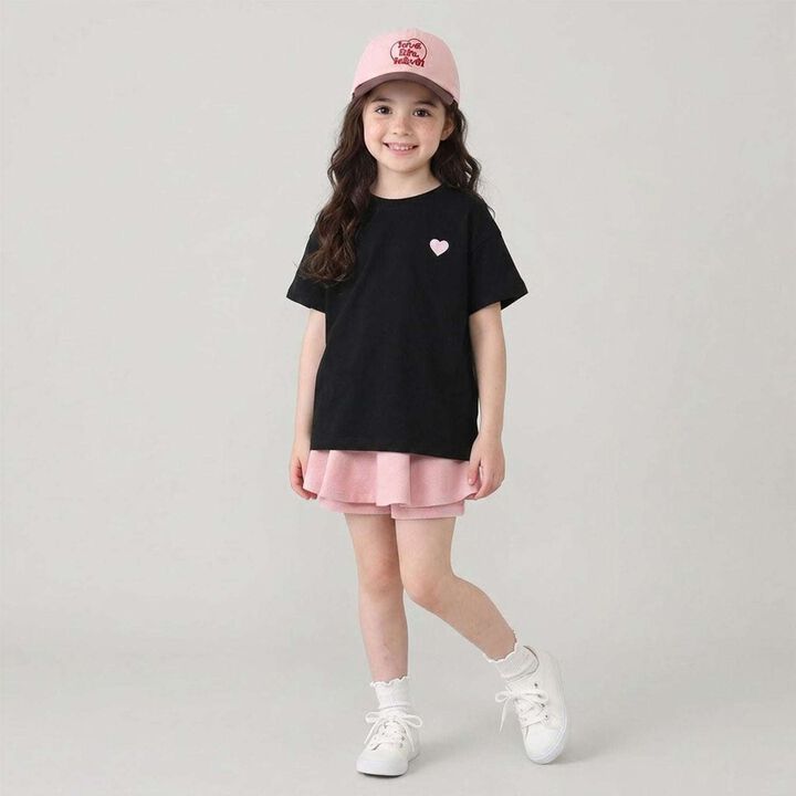 [100% Cotton] Heavy Rotation A-Line T-Shirt 2-Piece Set for Girls Kids,Dark red, medium image number 31