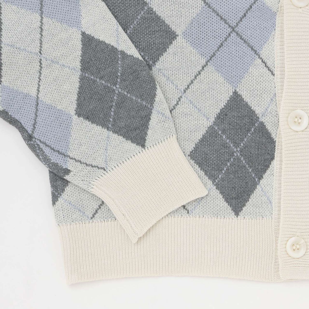 [Arael] Argyle Cardigan,Emerald green, large image number 13