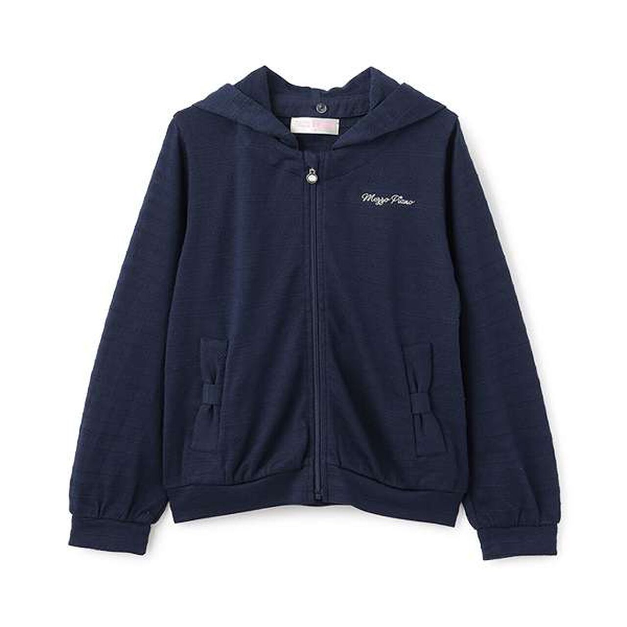 Lace Pattern Zip Parka,Off white, large image number 14