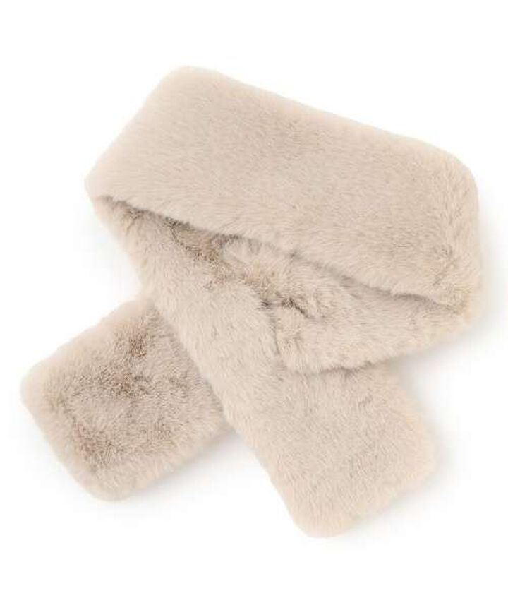 Pearl Line Fur Tippet,Off white, medium image number 1