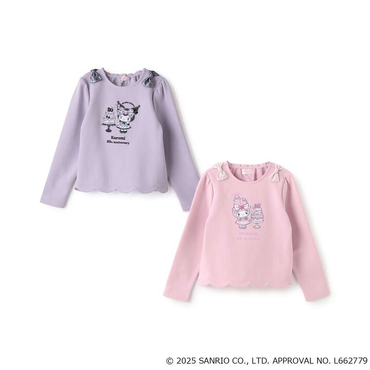 My Melody / Kuromi Scalloped Hem Sweatshirt,Pink, medium image number 9