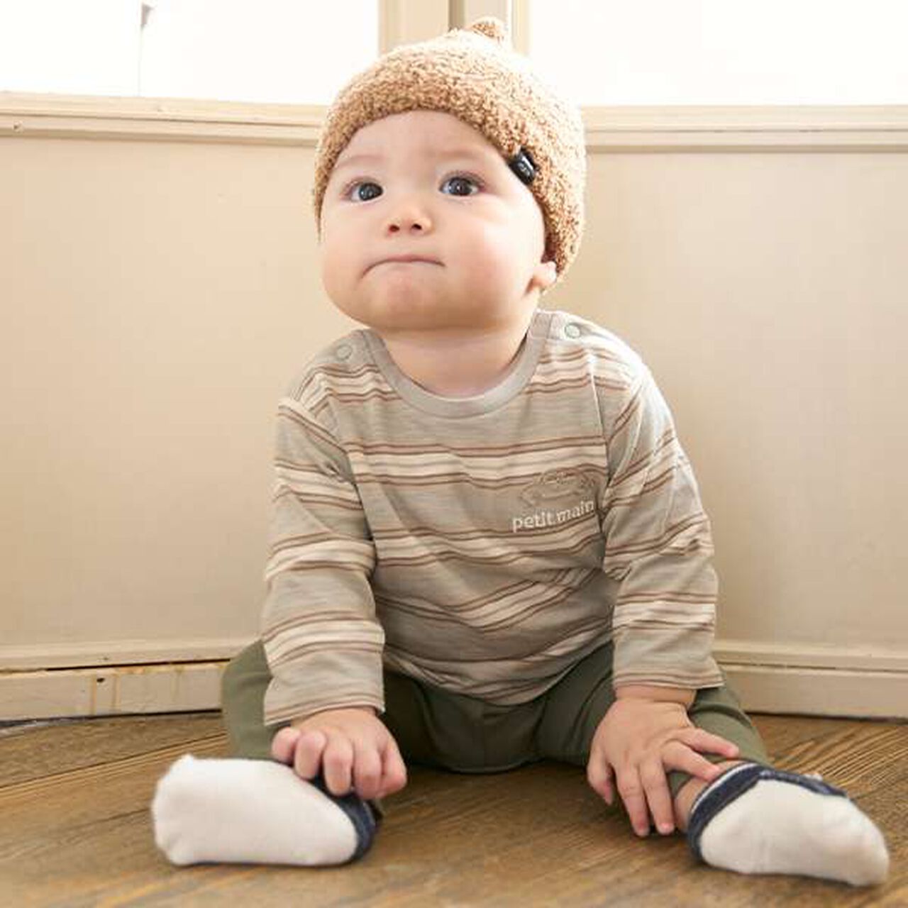 Random Stripe Pattern Outfit Set,Light green, large image number 0