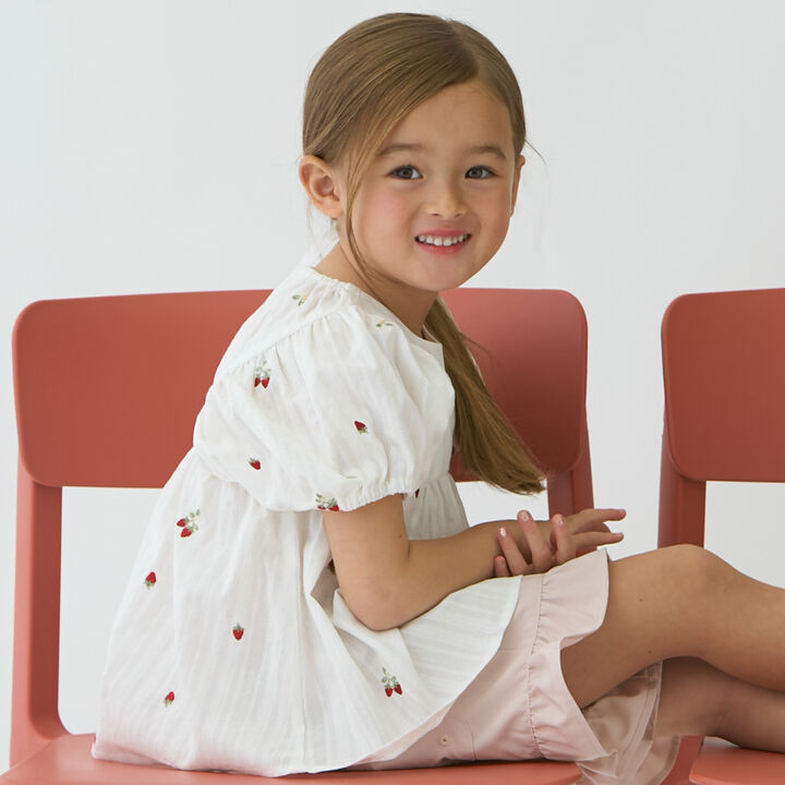 Link Strawberry Puff Tunic,Ivory, medium image number 2