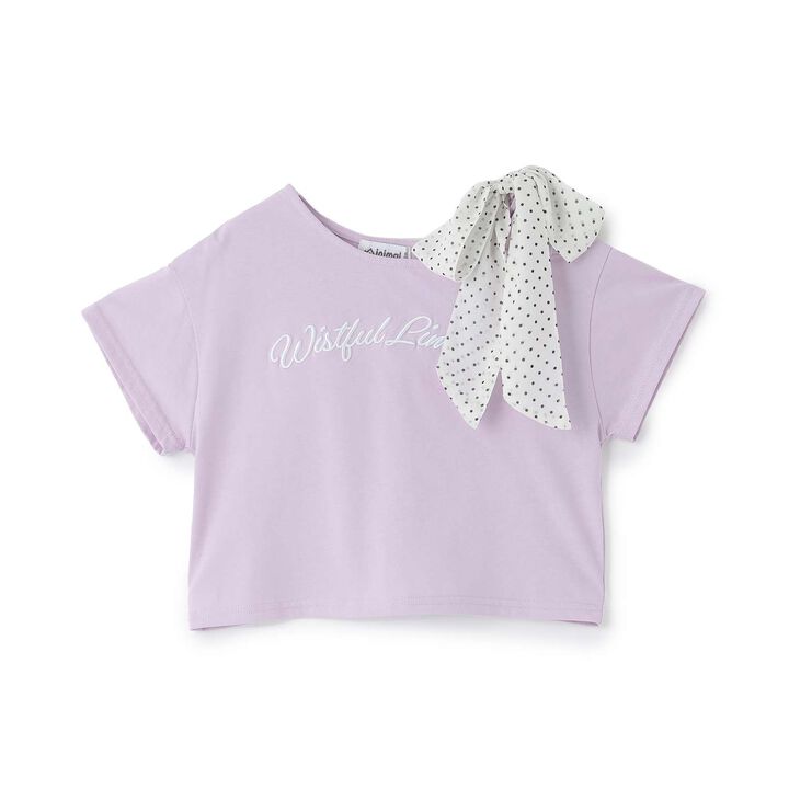 [Ribbon 2WAY] One-Shoulder T-Shirt,, medium