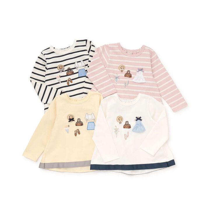 Clothing Motif Long-Sleeve T-Shirt,Navy, medium image number 16