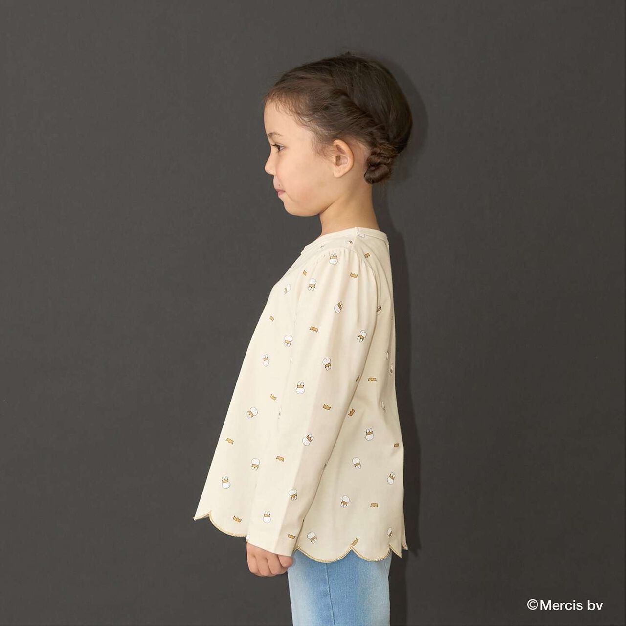 [Miffy] All-Over Pattern Scalloped Hem A-Line T-Shirt,Lavender, large image number 12