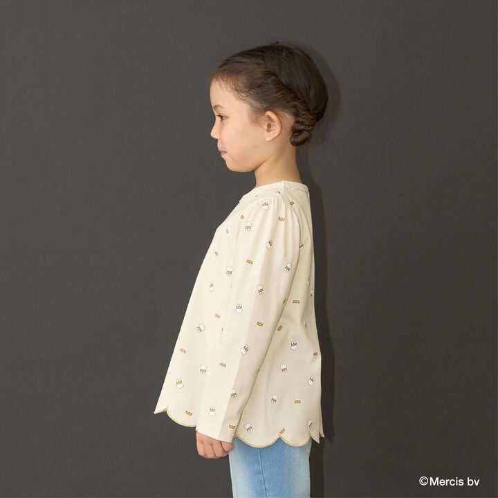 [Miffy] All-Over Pattern Scalloped Hem A-Line T-Shirt,Lavender, medium image number 12