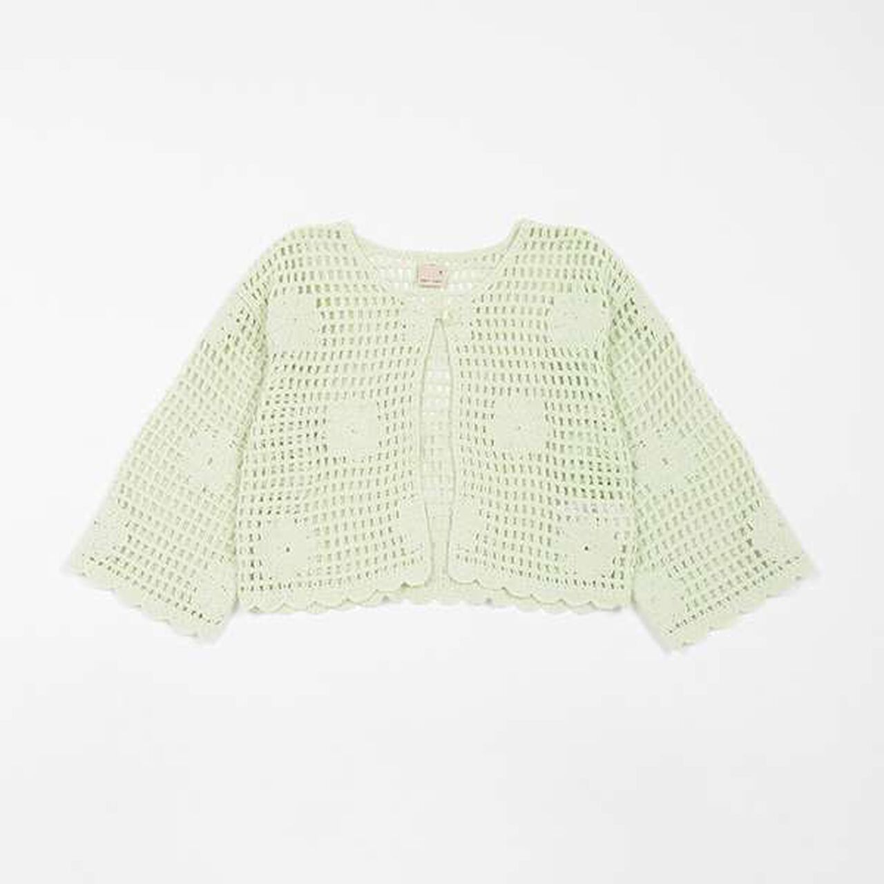 [Link] Flower Motif Black Crochet Cardigan,Ivory, large image number 13