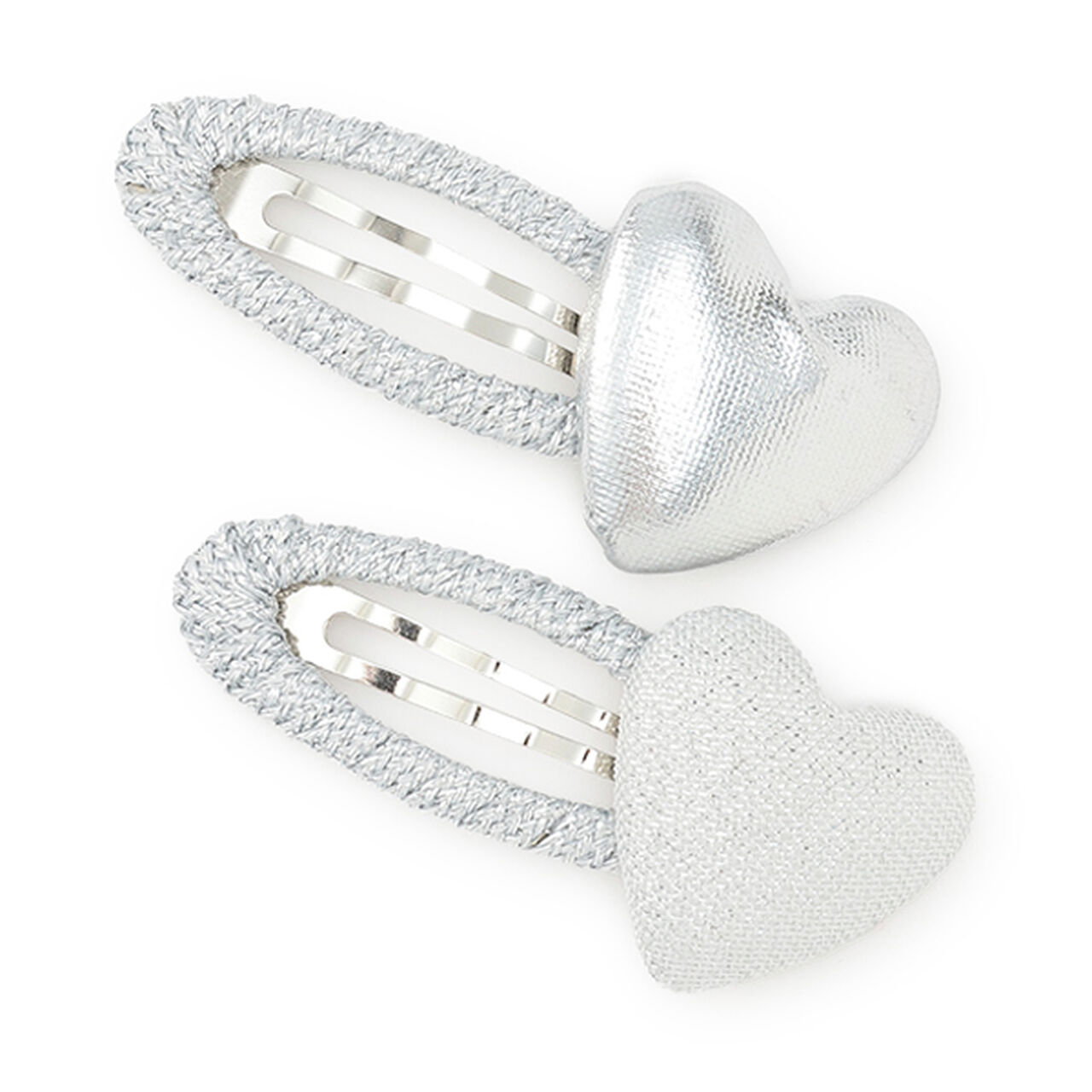 Sparkling Heart Hair Clip 2-Piece Set,Gold, large image number 2