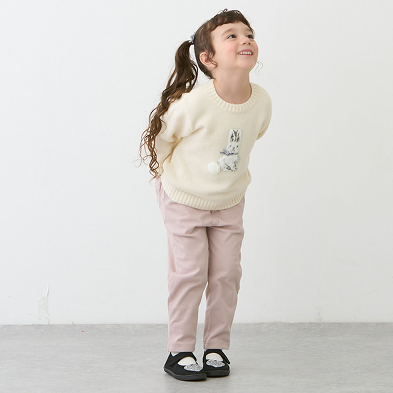 [Matching/Fluffy and Soft] Animal Knitwear (Kids Size),Ivory, large image number 13