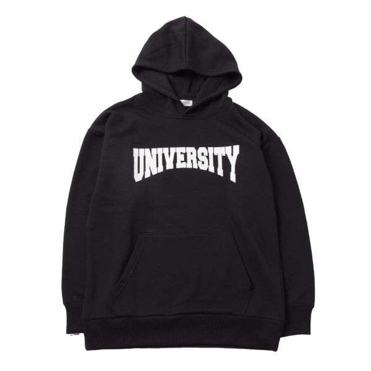 Fleece College Print Parka,Black, large image number 10