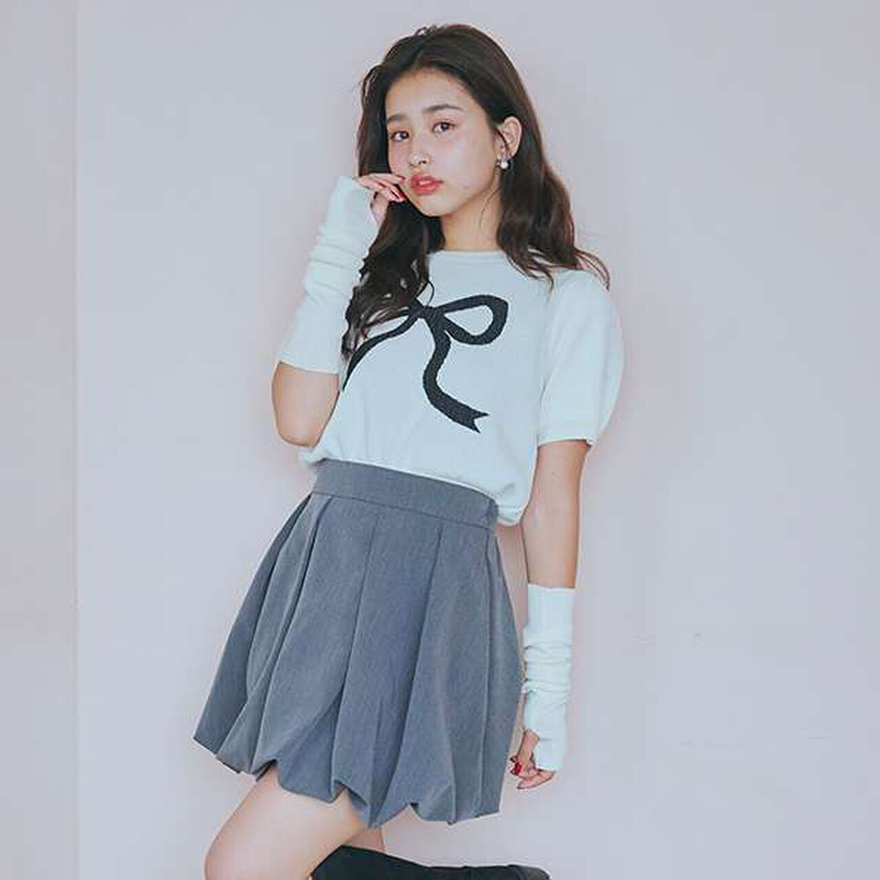 [DHOLIC] Balloon Skirt Pants,Gray, large image number 1