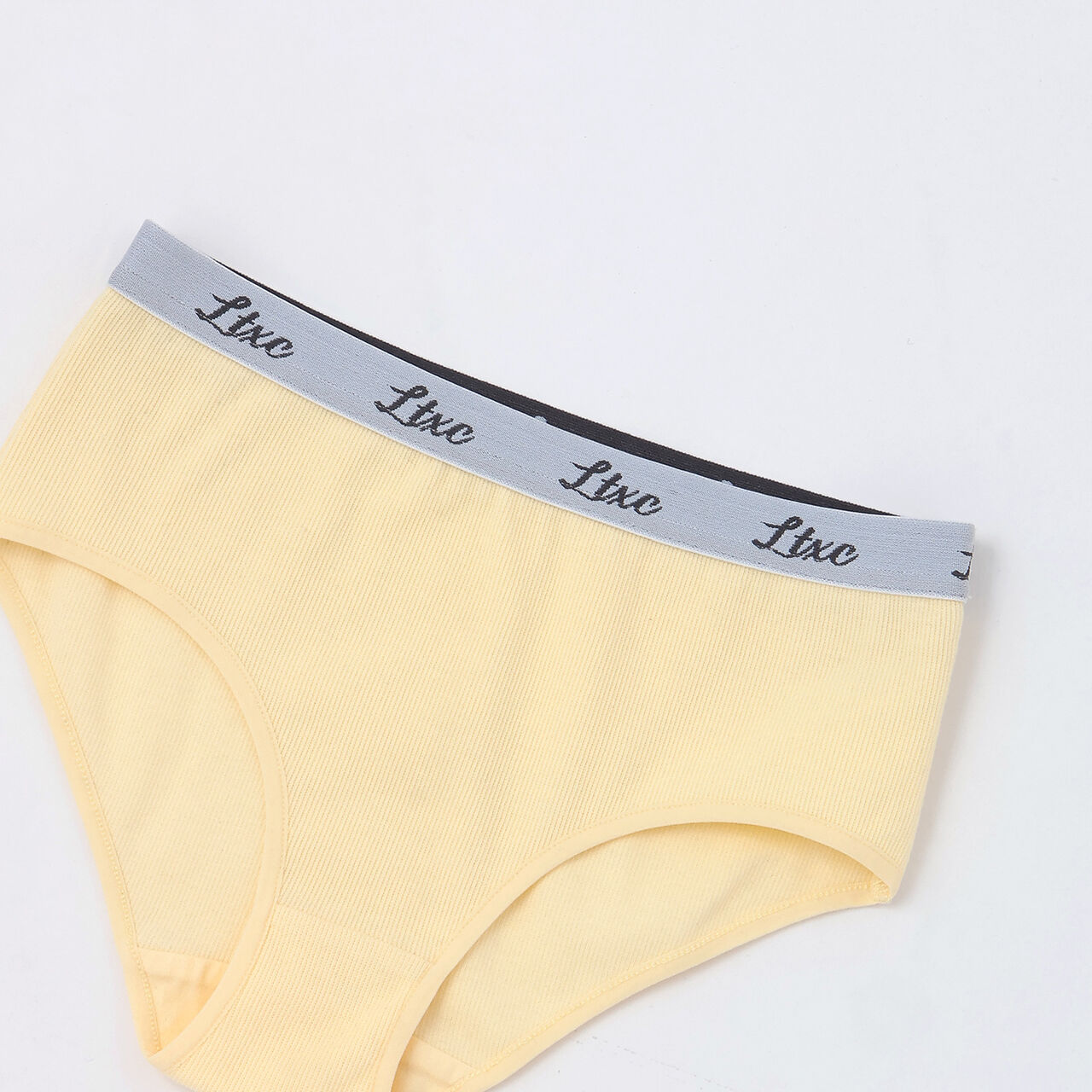 [LTXC] Logo Ribbed Shorts,Yellow, large image number 2