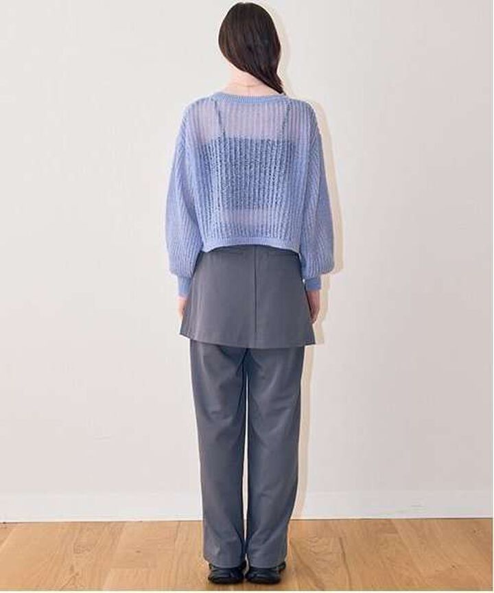 Layered Skirt Pants,Gray, medium image number 6