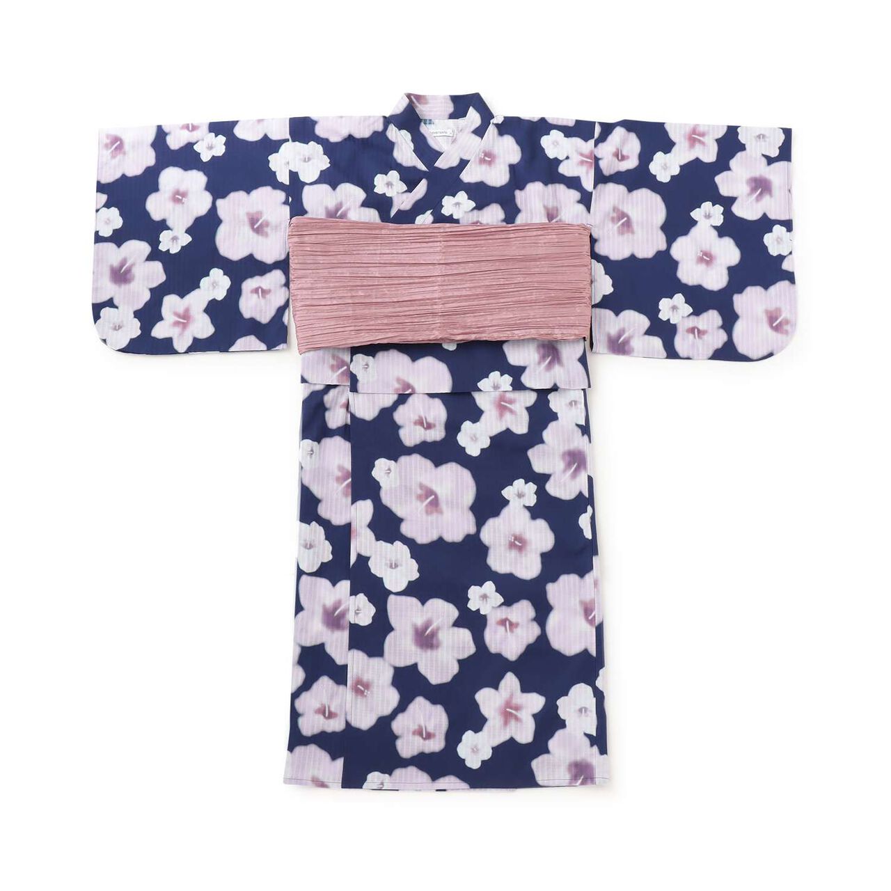 Floral Pattern Two-Piece Yukata,Pearl white, large image number 16