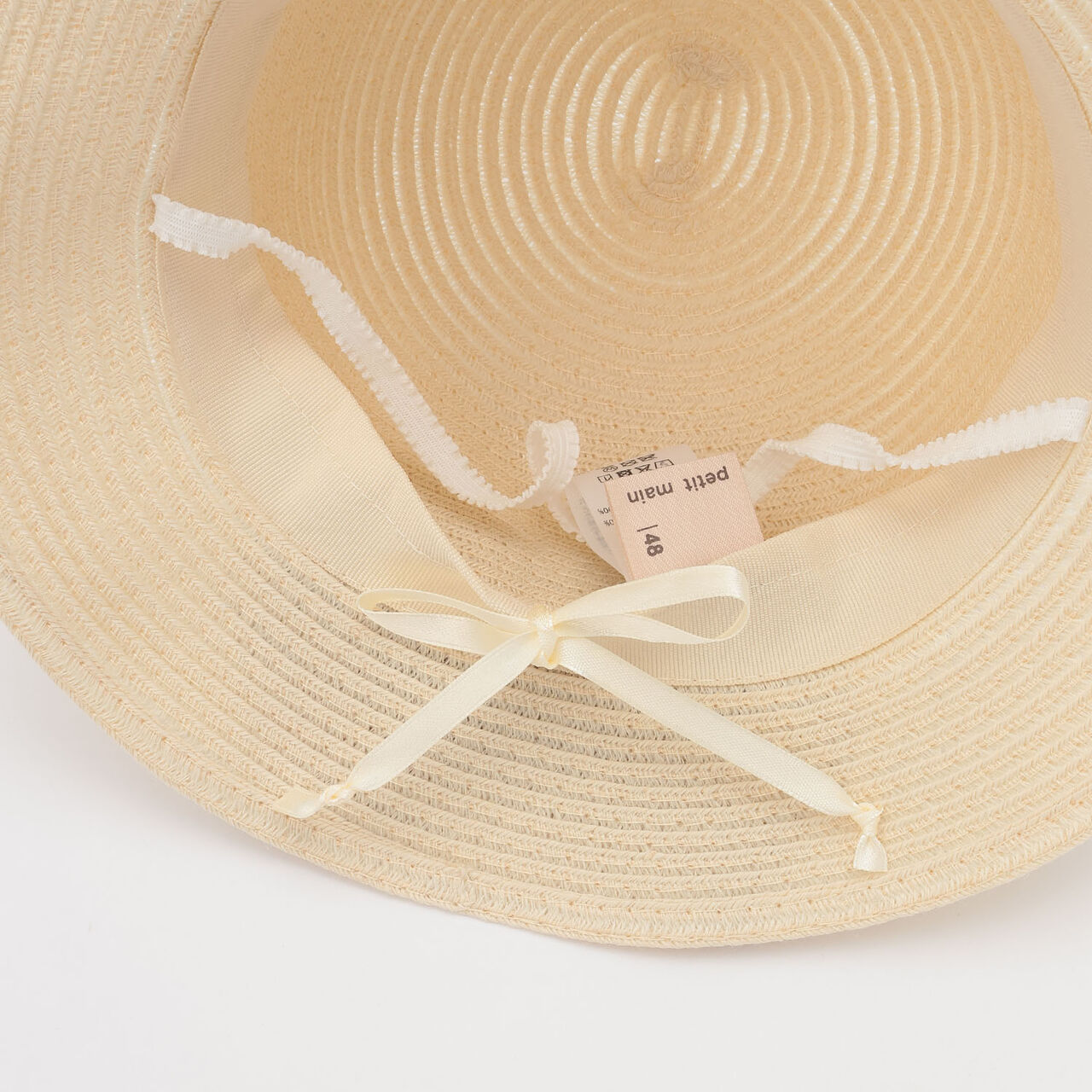 [Link] Foldable Ribbon Hat,Pearl white, large image number 5