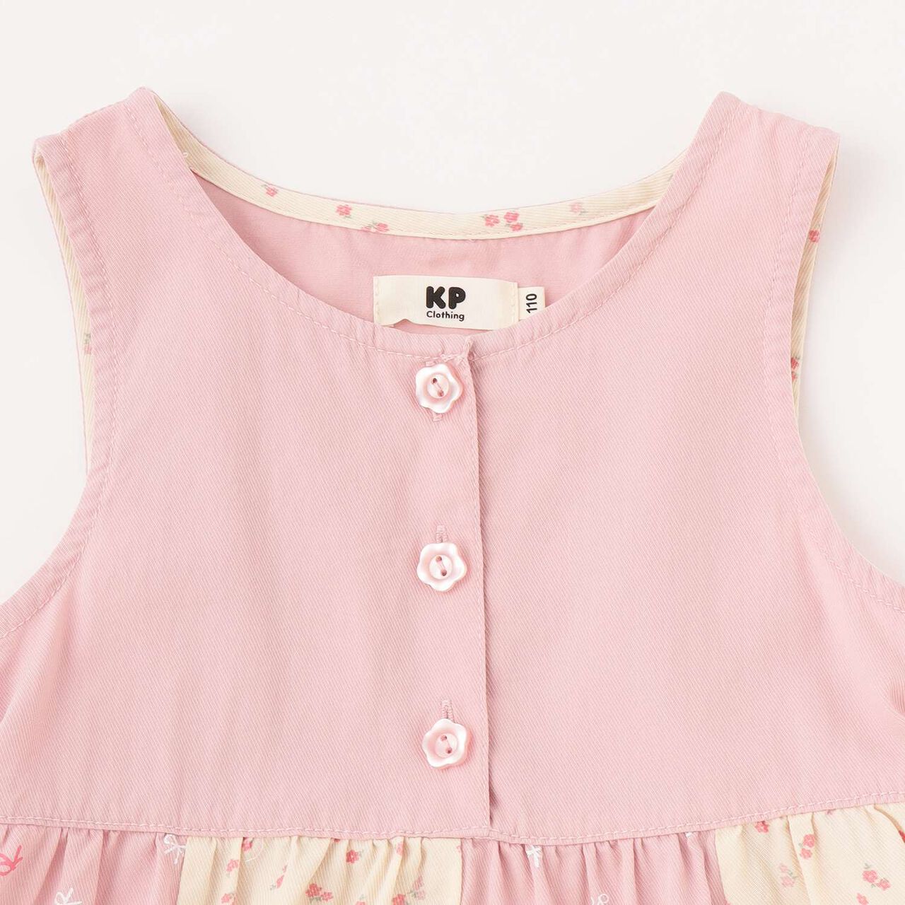 Denim All-Over Print Jumper Skirt,Pink, large image number 2