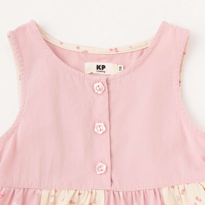 Denim All-Over Print Jumper Skirt,Pink, medium image number 2