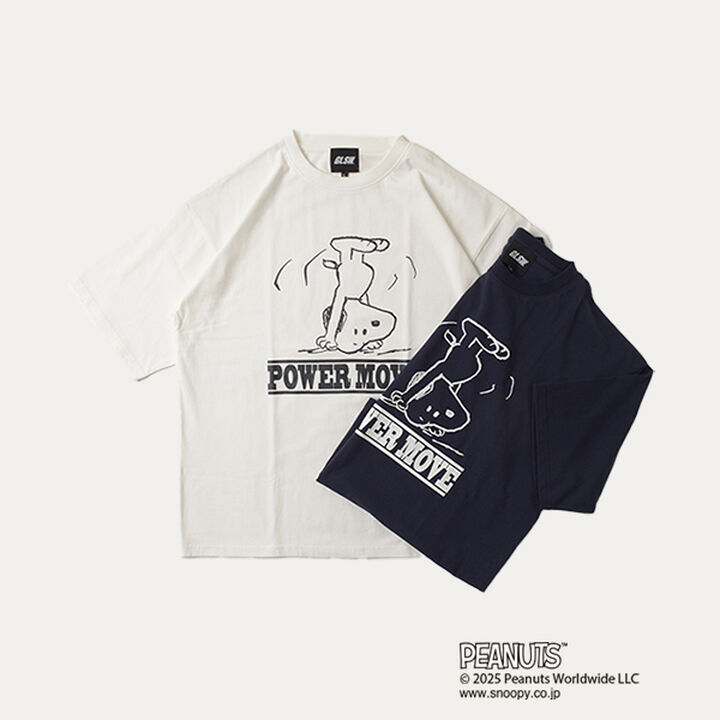 [GLSW.] [PEANUTS] Snoopy Power Move Front Print T-Shirt,White, medium image number 11