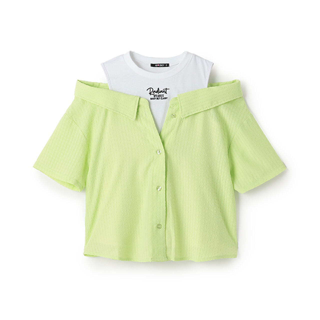 Layered Look Shirt,Black, large image number 11